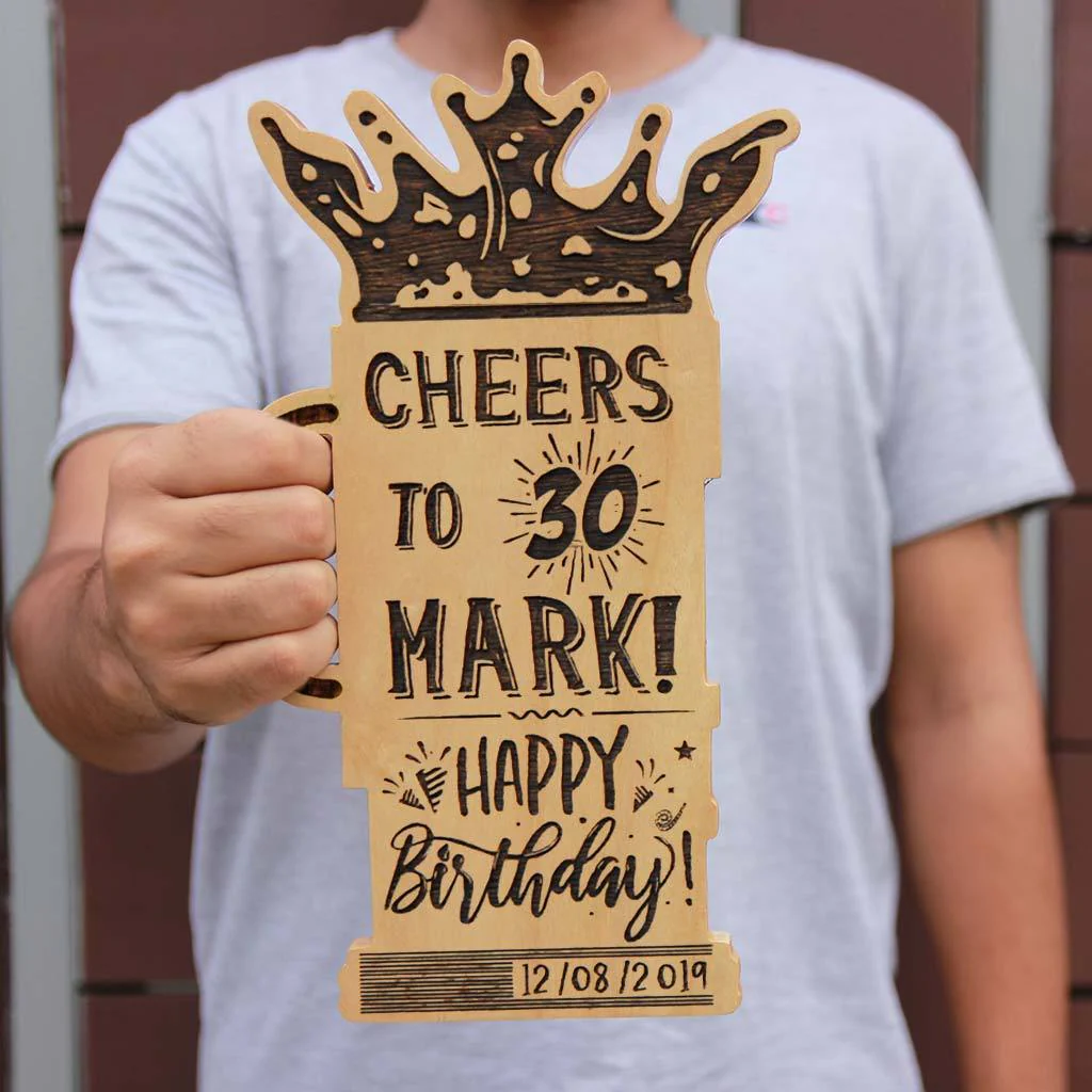 Happy Birthday Personalized Wooden Plaque - Image 2
