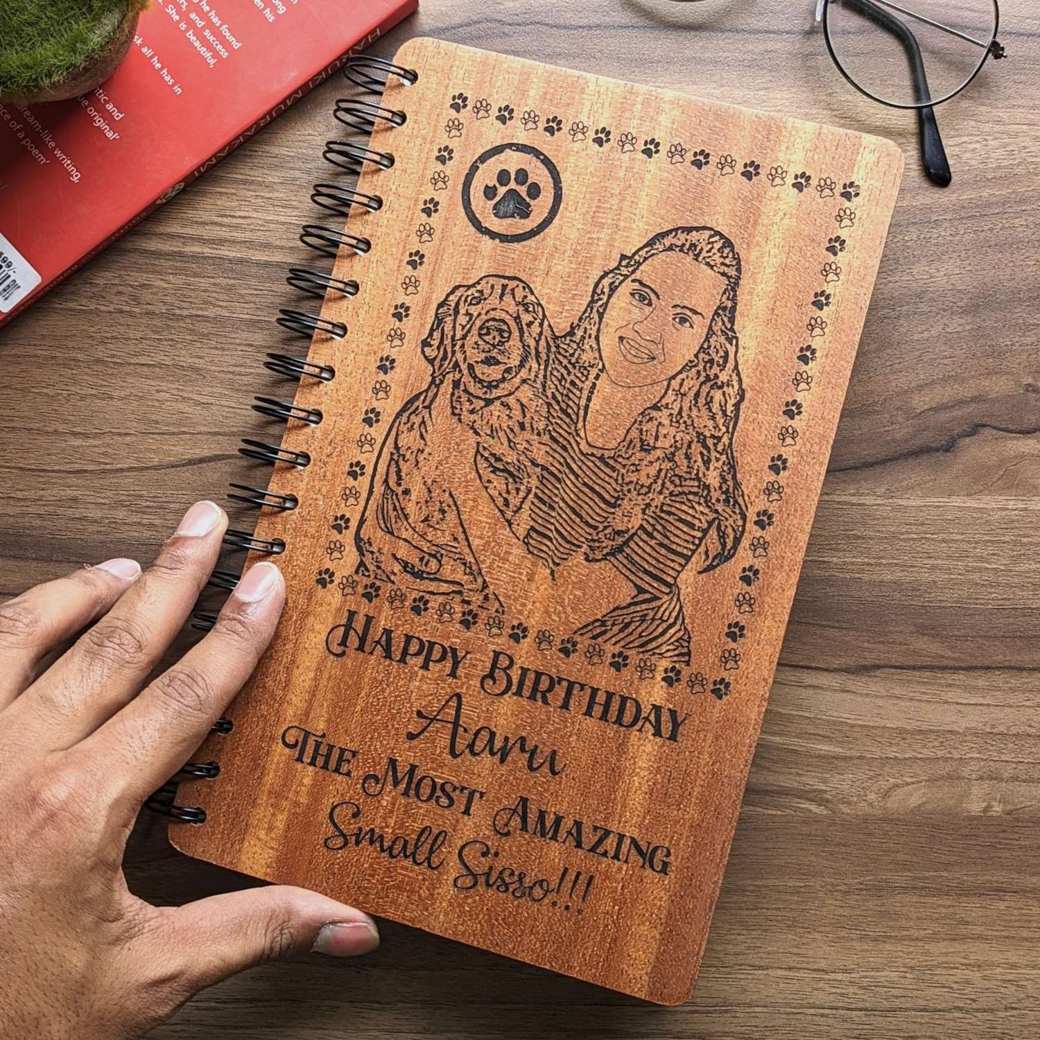 Personalized Wooden Birthday Diary for Sister | Funny & Thoughtful Gift for Siblings - Image 2