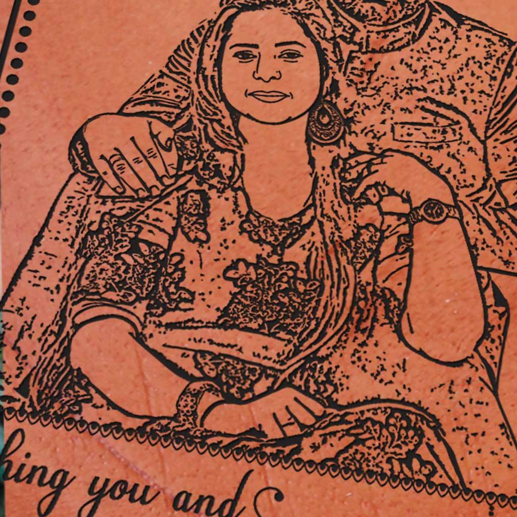 Happy Diwali Custom Engraved Wooden Frame - Image 2