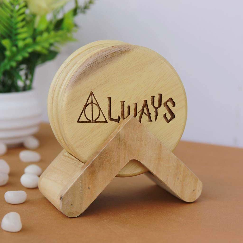 Harry Potter Coasters - Wooden Coaster Set With Holder - Image 8