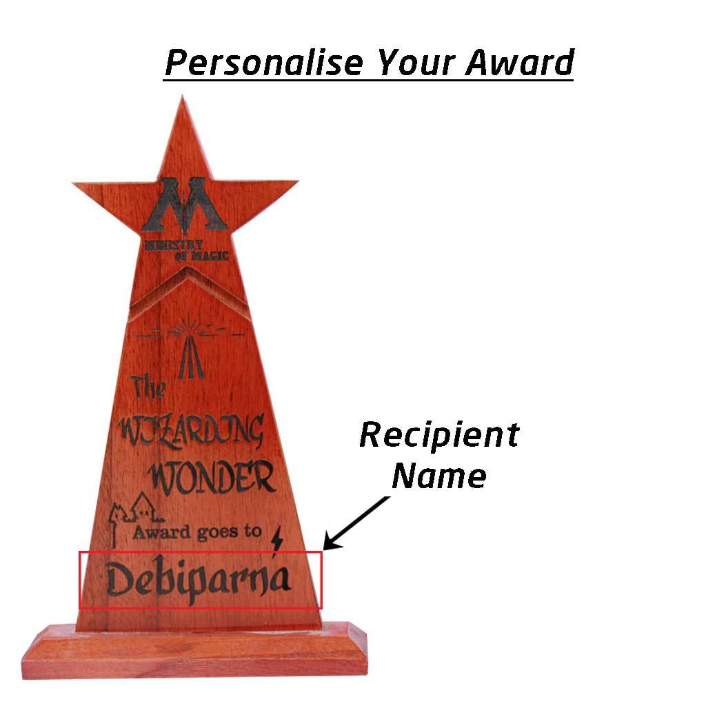 Harry Potter : The Wizarding Wonder Wooden Star Trophy - Image 5