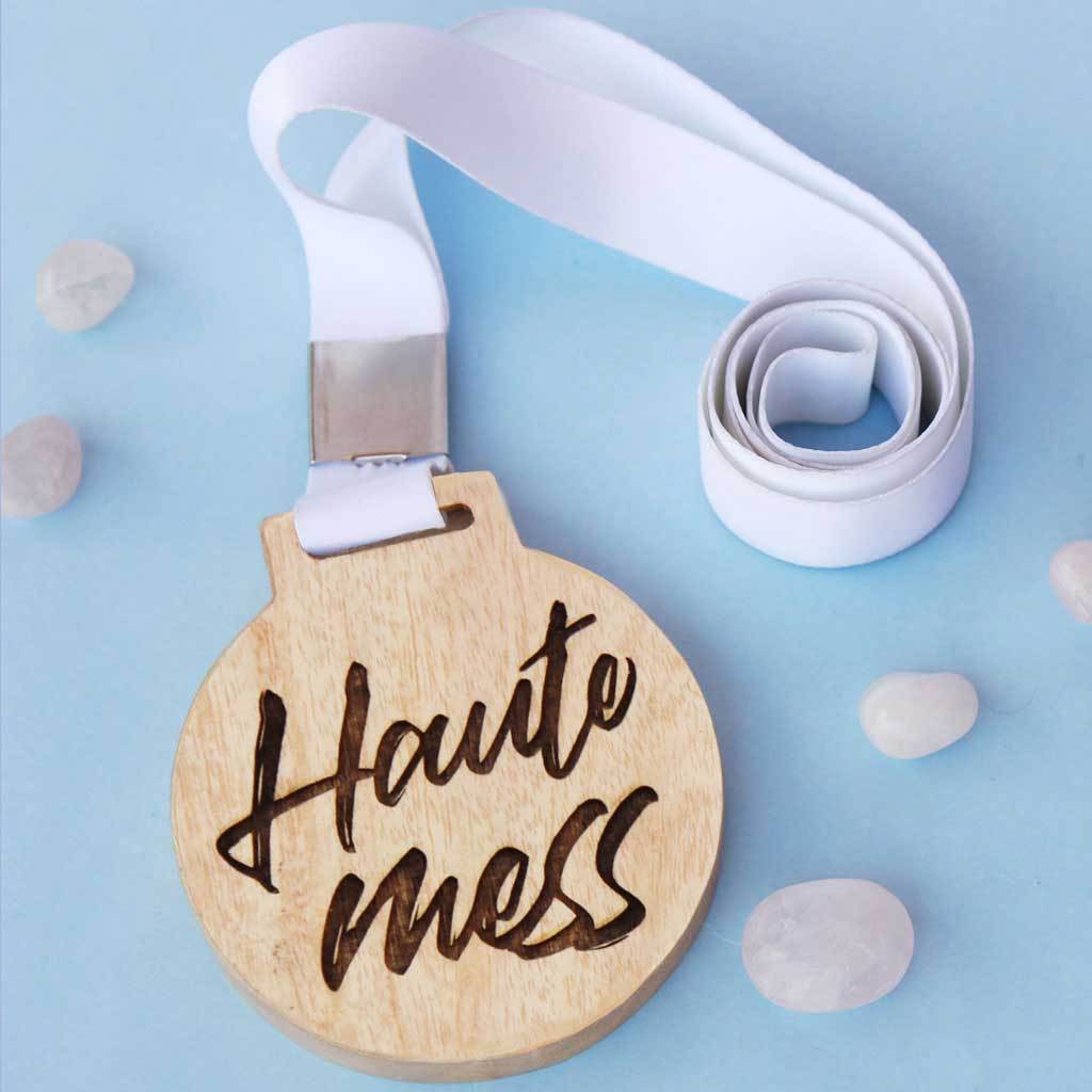 Haute Mess Wooden Medal
