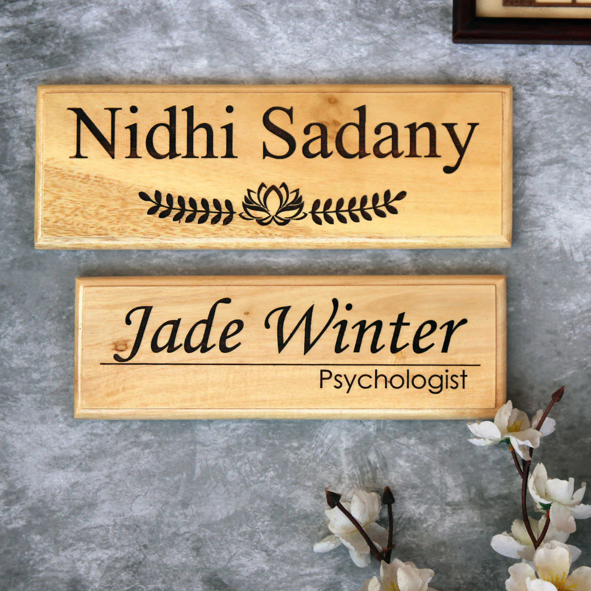 Heartwarming Welcome Engraved Wooden Home Nameplate - Image 3