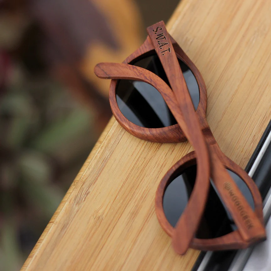 The Hipster - rosewood round sunglasses - Image 8