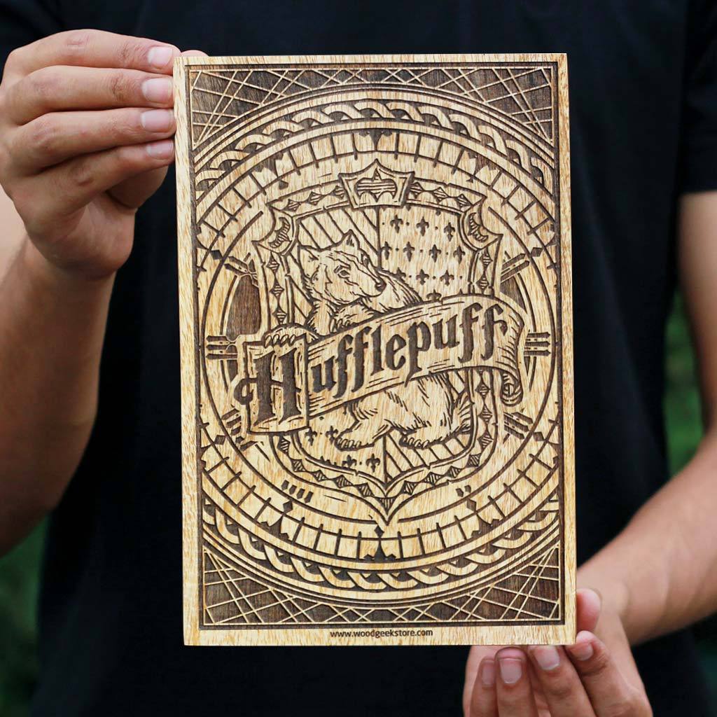 Hogwarts House Logos Carved Wooden Poster - Image 2