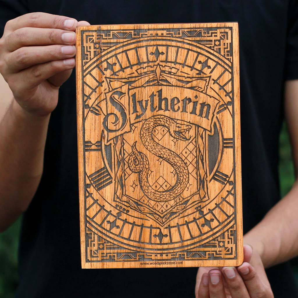 Hogwarts House Logos Carved Wooden Poster - Image 3