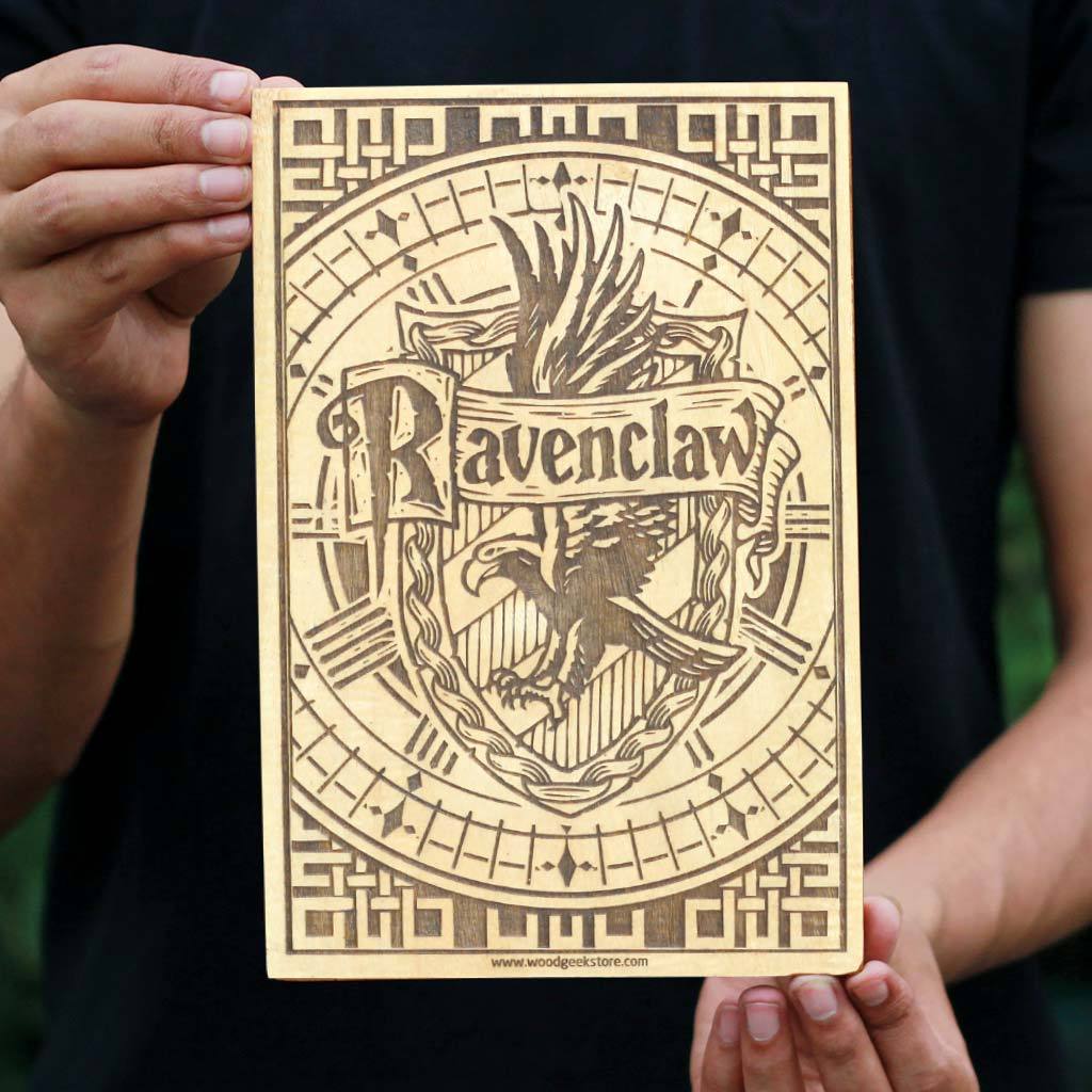 Hogwarts House Logos Carved Wooden Poster - Image 4