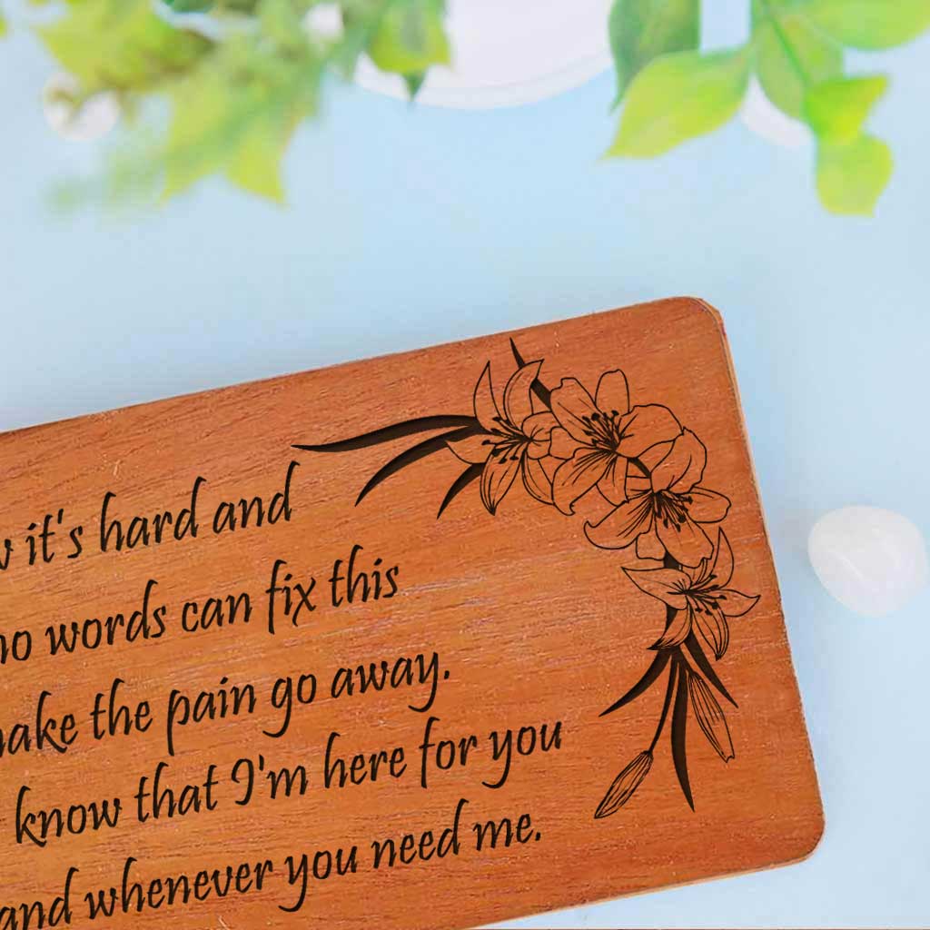 I Am Here For You, Friend: Set Of Personalized Wooden Cards - Image 3