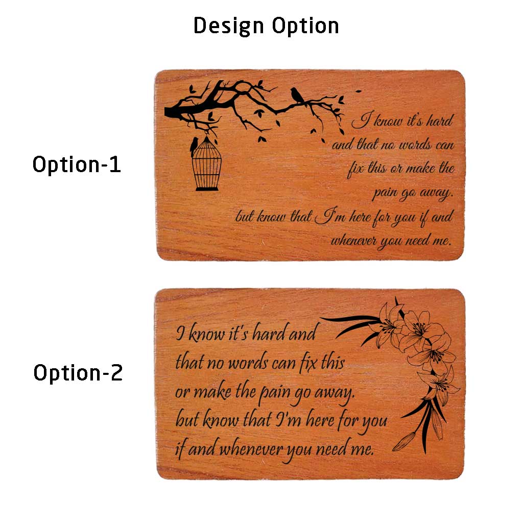 I Am Here For You, Friend: Set Of Personalized Wooden Cards - Image 4