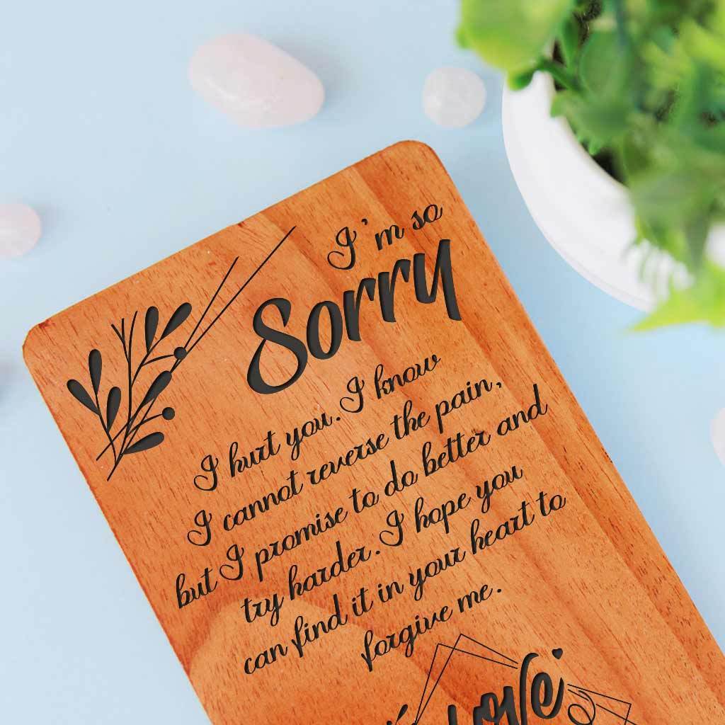 I Am Sorry Cards - Set Of Wooden Apology Cards - Image 3
