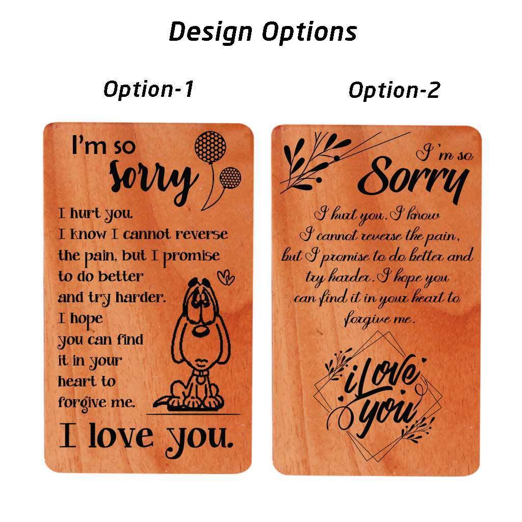 I Am Sorry Cards - Set Of Wooden Apology Cards - Image 4