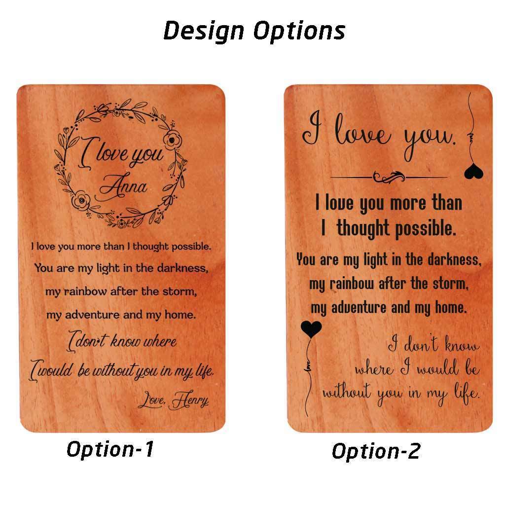 I Love You Cards - Set Of Wooden Romantic Greeting Cards - Image 4