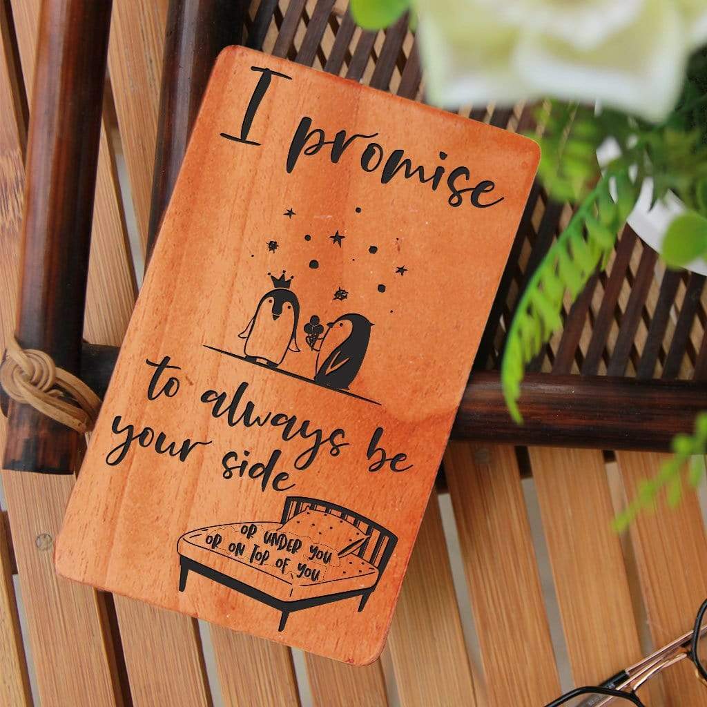 I Promise Cards & Love Cards: Set Of Personalized Wooden Cards - Image 2