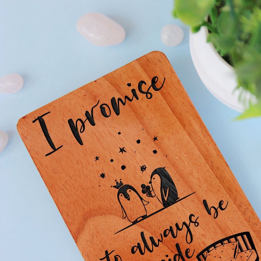 I Promise Cards & Love Cards: Set Of Personalized Wooden Cards - Image 3