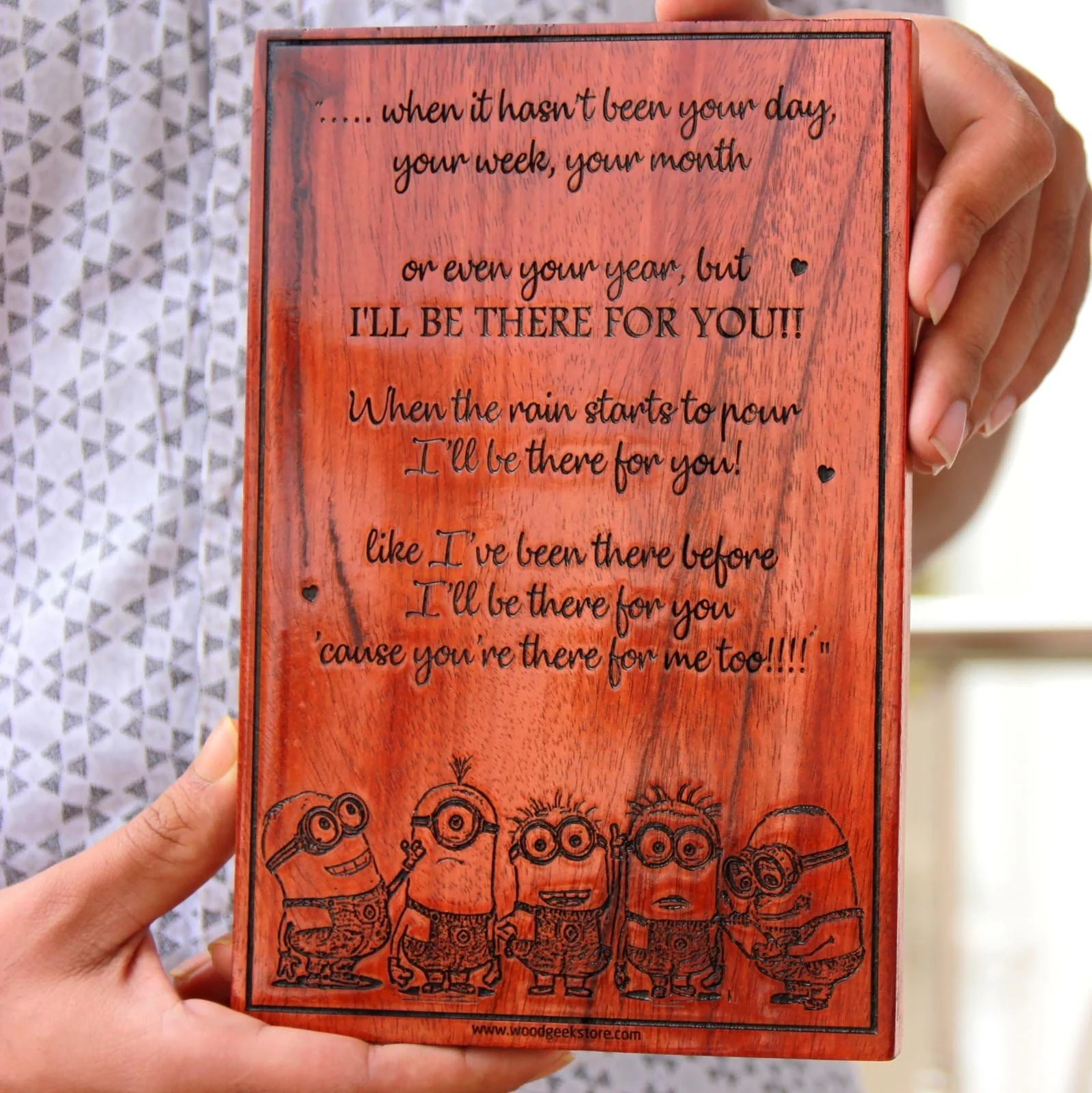 I'll Be There For You Wooden Poster - Gifts For Friends