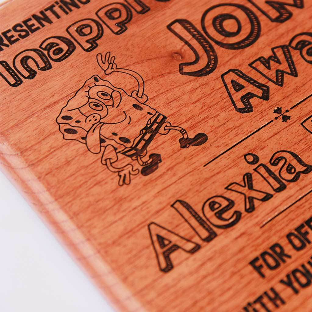 Inappropriate Joke Wooden Award Plaque - Image 3