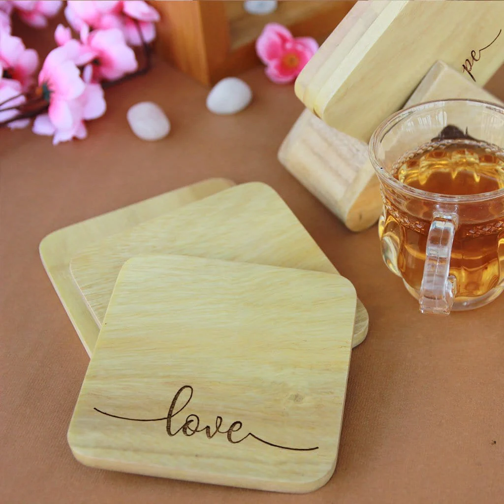 Inspirational Coasters - Wooden Coaster Set With Holder - Image 5