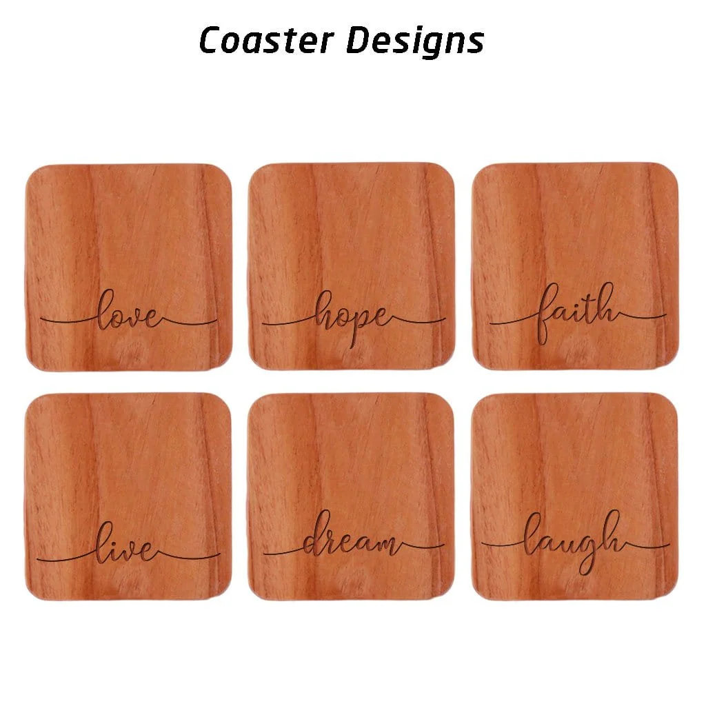 Inspirational Coasters - Wooden Coaster Set With Holder - Image 7