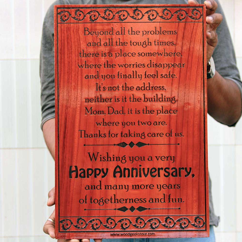 Journey Of Happily Married Life Engraved Wood Poster | Anniversary Gift - Image 2