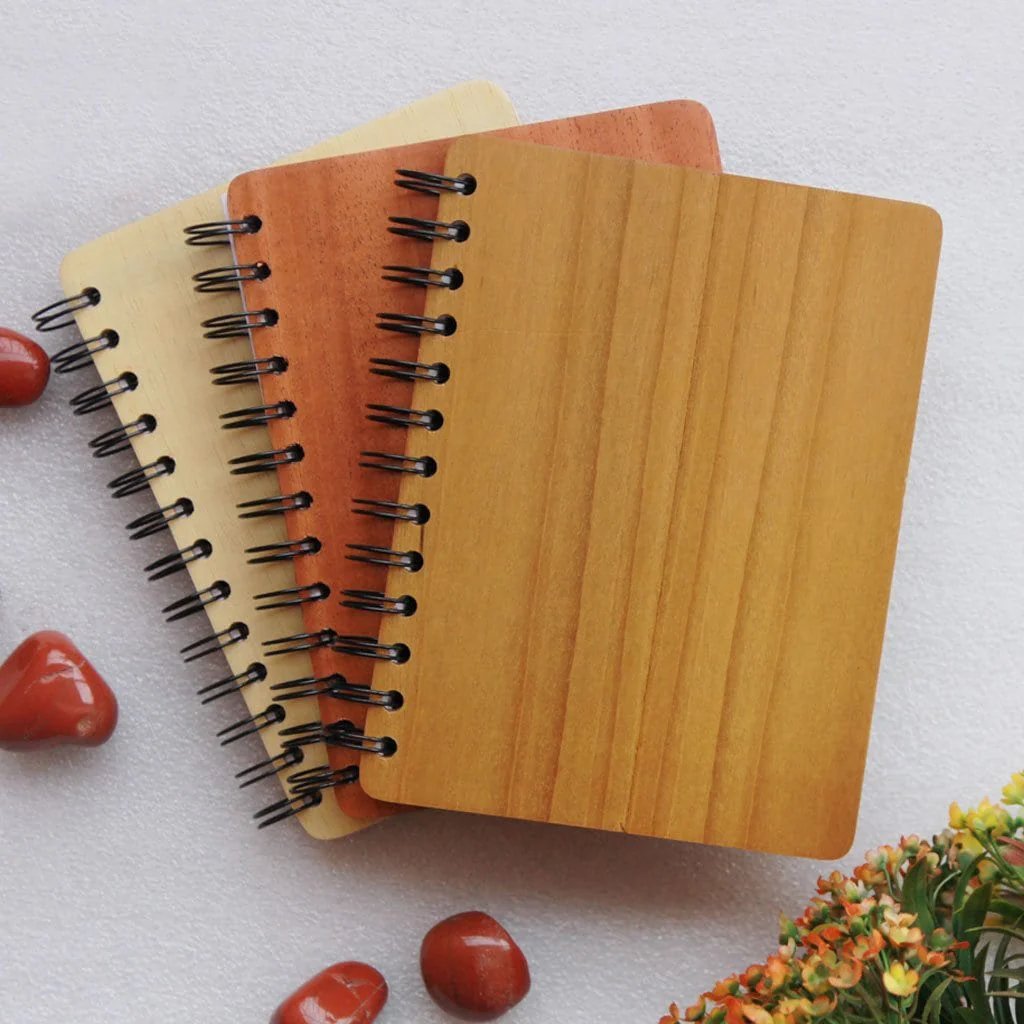 Keep your face towards the sunshine - Personalized Wooden Notebook - Image 2