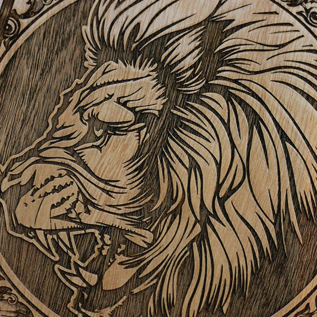 Leo The Lion Carved Wooden Poster - Image 2