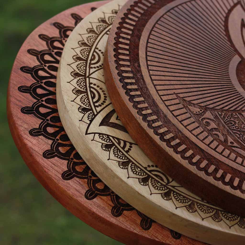 Happy Diwali Light of the World Carved Wooden Poster - Image 4