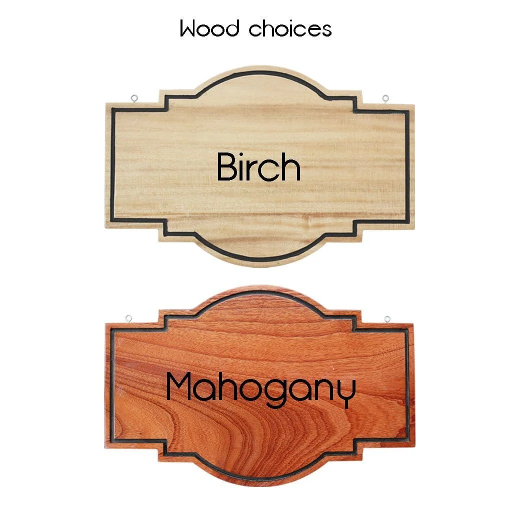 Logo Engraved Hanging Wooden Sign for Office - Image 6