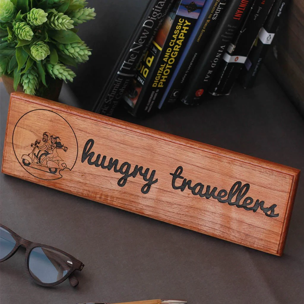 Logo Engraved Wooden Nameplate - Image 2
