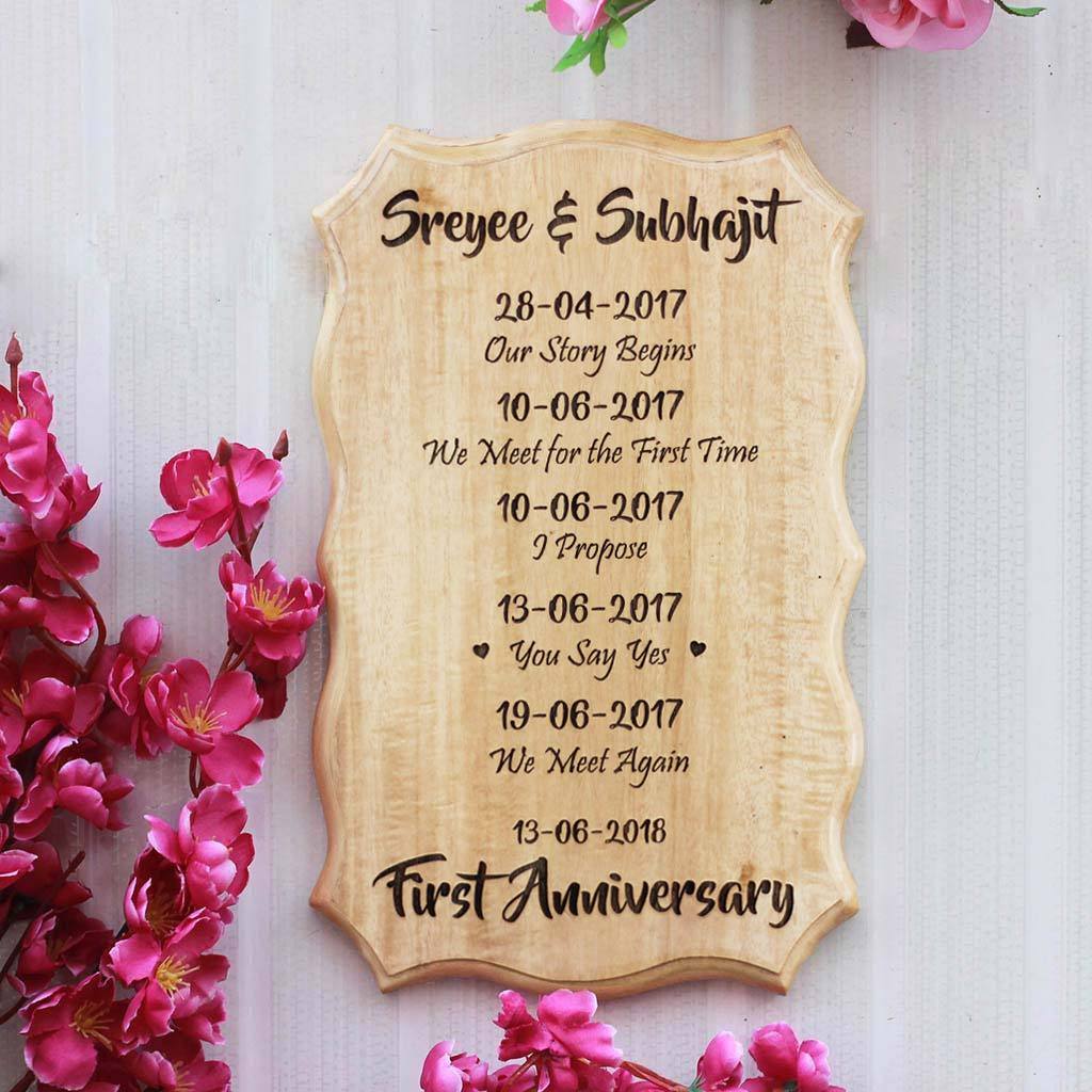 Our Love Story Timeline Custom Made Wood Sign