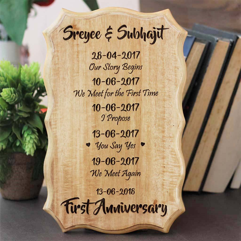 Our Love Story Timeline Custom Made Wood Sign - Image 2