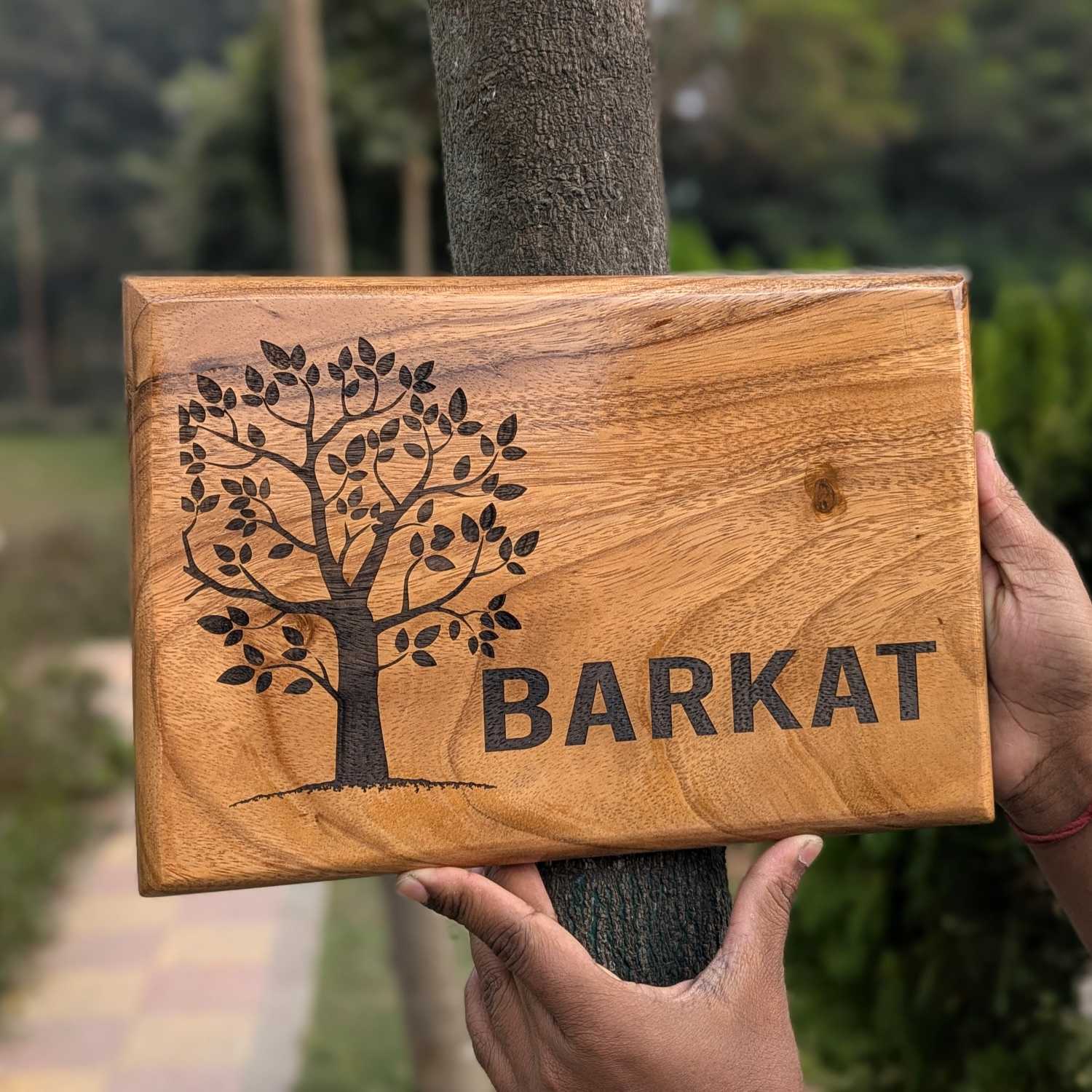 Luxury Teak Wood Engraved Wooden House Nameplate Designed for Premium Homes - Image 26