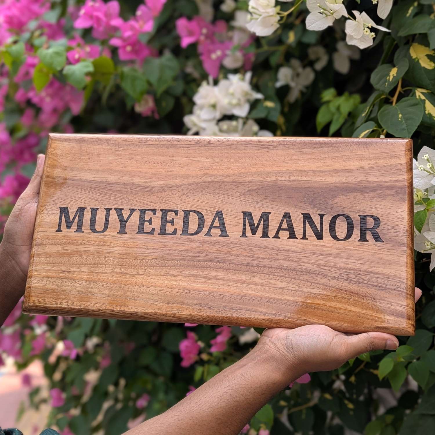 Luxury Teak Wood Engraved Wooden House Nameplate Designed for Premium Homes - Image 28