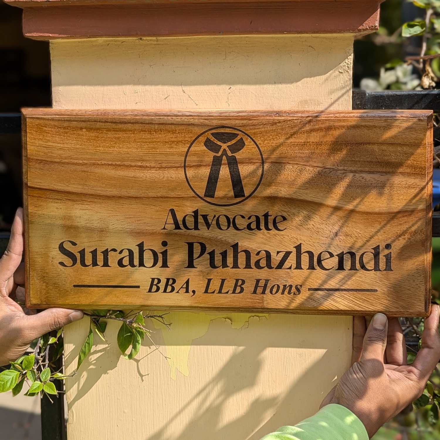 Luxury Teak Wood Engraved Wooden House Nameplate Designed for Premium Homes - Image 29