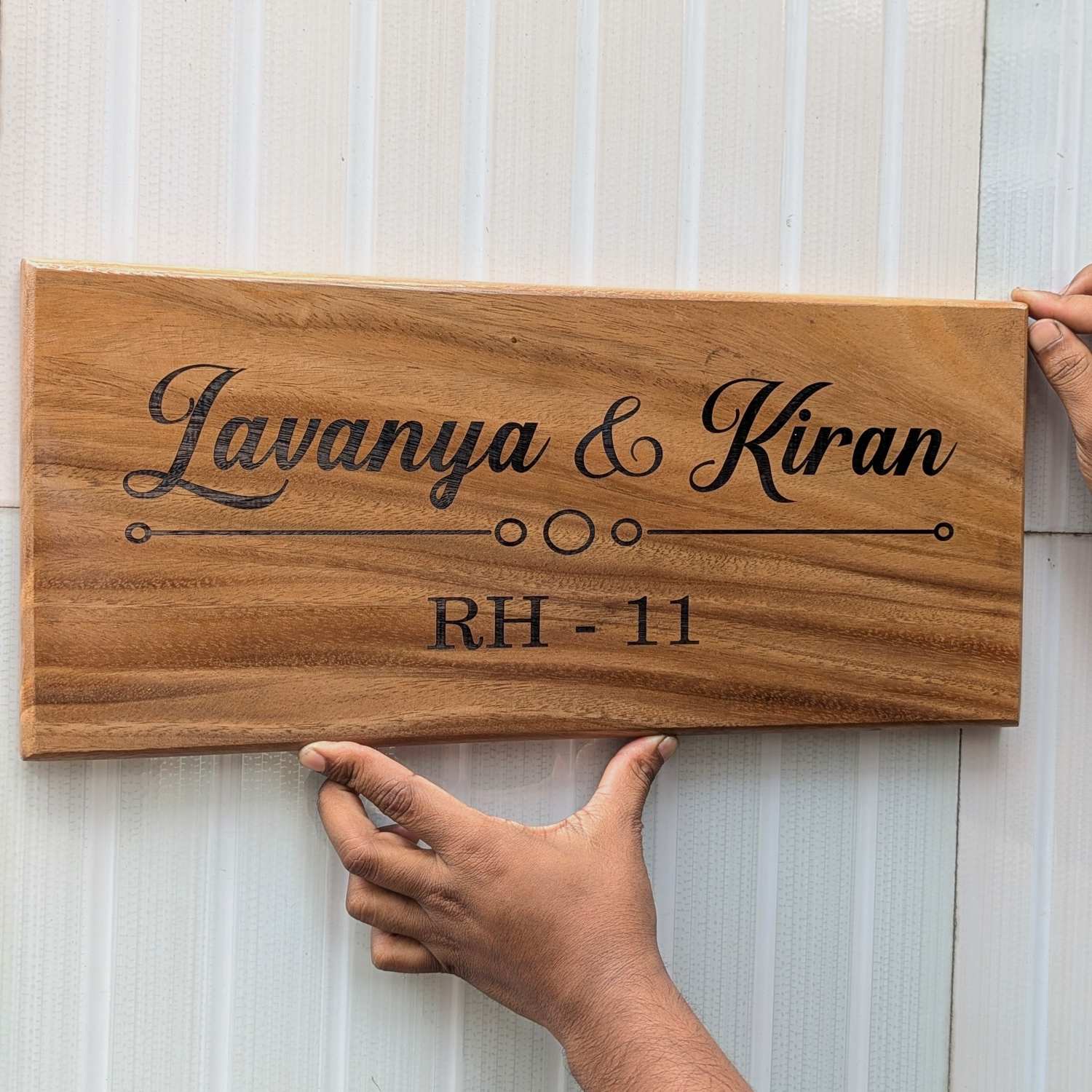 Luxury Teak Wood Engraved Wooden House Nameplate Designed for Premium Homes - Image 33