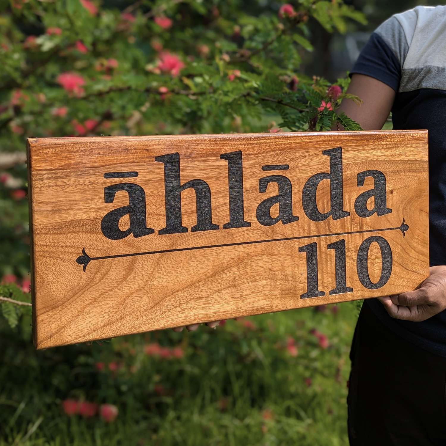 Luxury Teak Wood Engraved Wooden House Nameplate Designed for Premium Homes - Image 9
