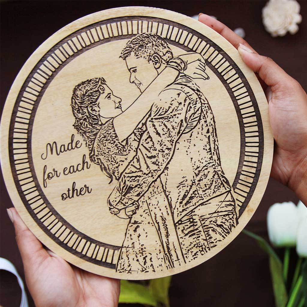 Made For Each Other Personalized Wooden Frame - Wedding Gifts