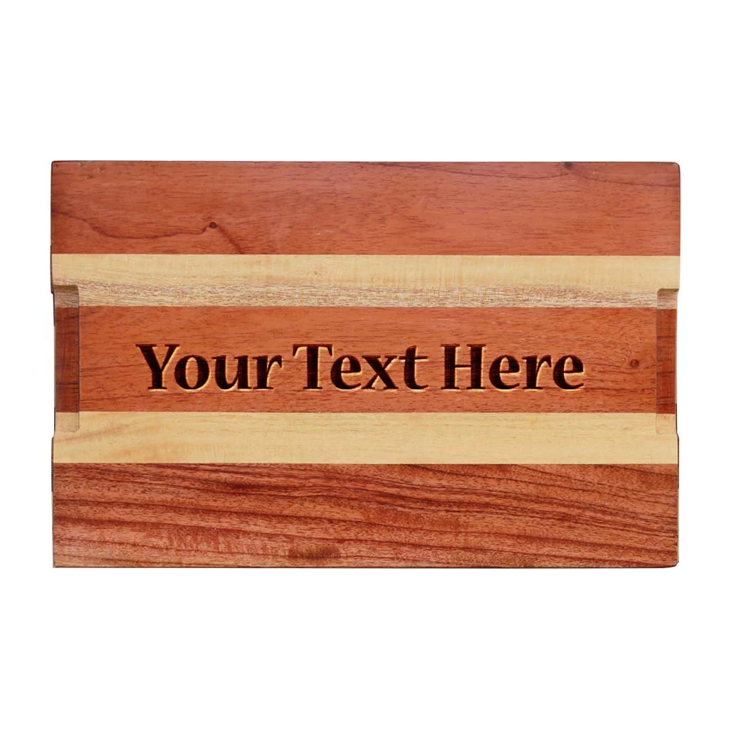 Mahogany & Birch Striped Wooden Tray - Image 6