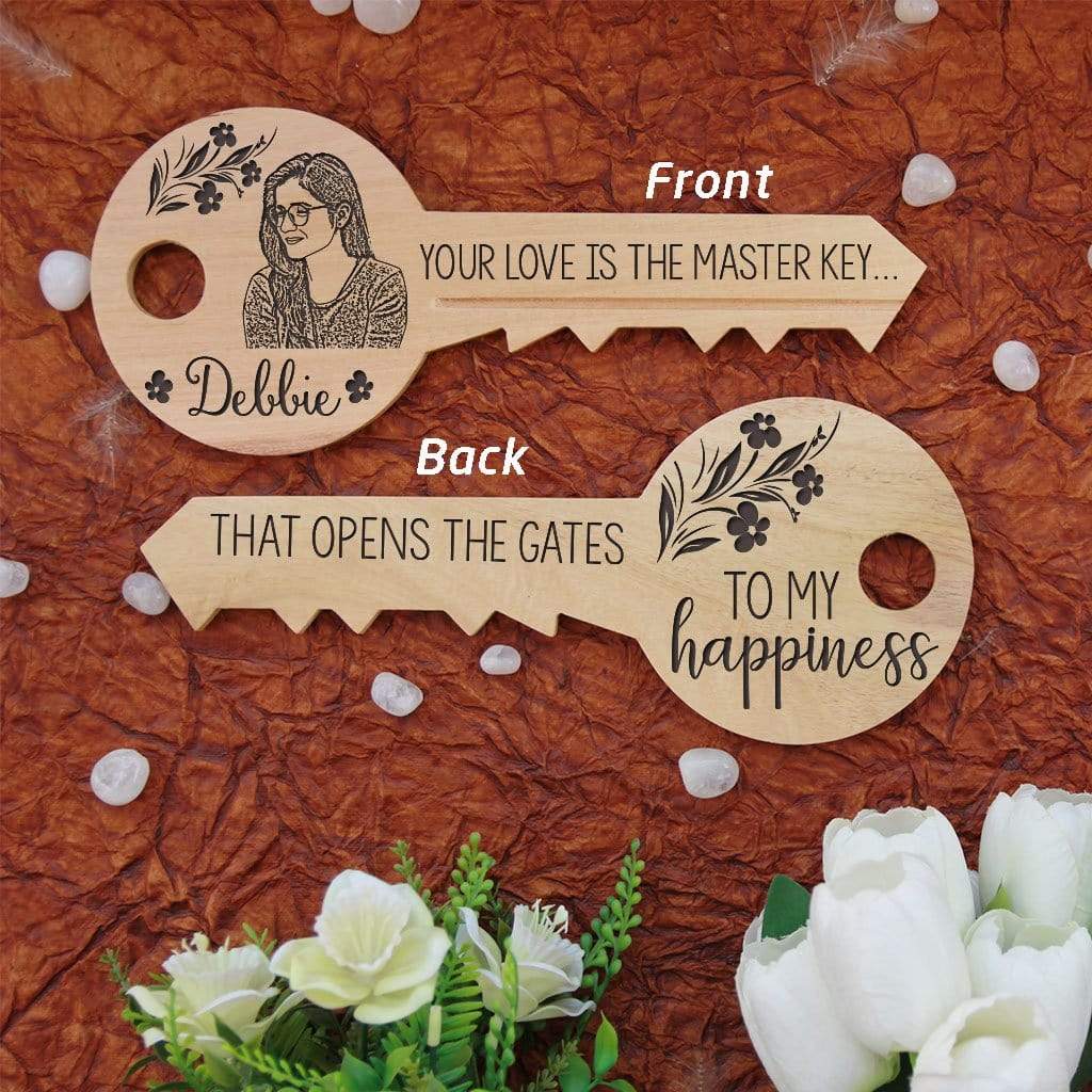 Your Love Is The Master Key: Key-Shaped Wooden Sign
