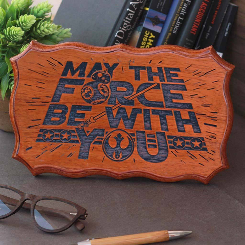 May The Force Be With You Engraved Wood Sign - Image 2