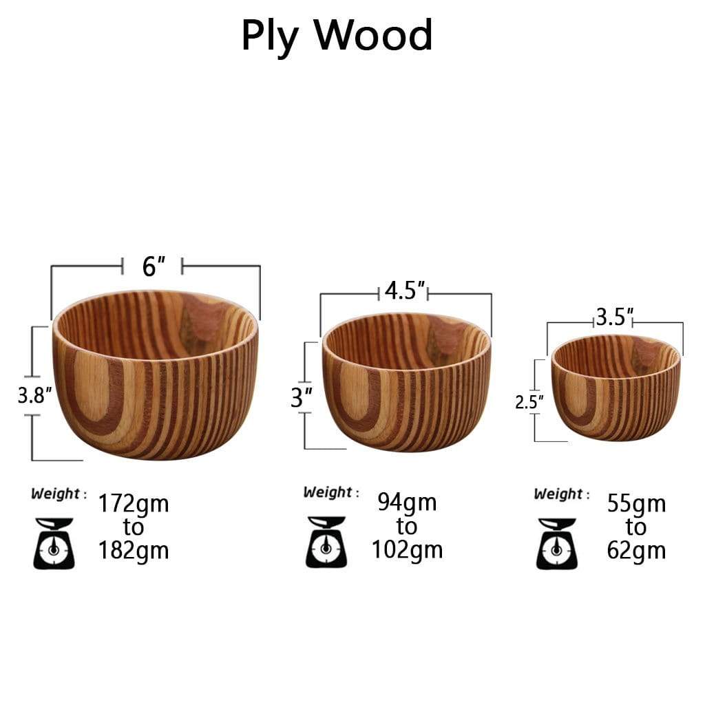 Mixing bowl & Serving bowl | Wood Turned Bowls - Set of 6 | Handmade - Image 11