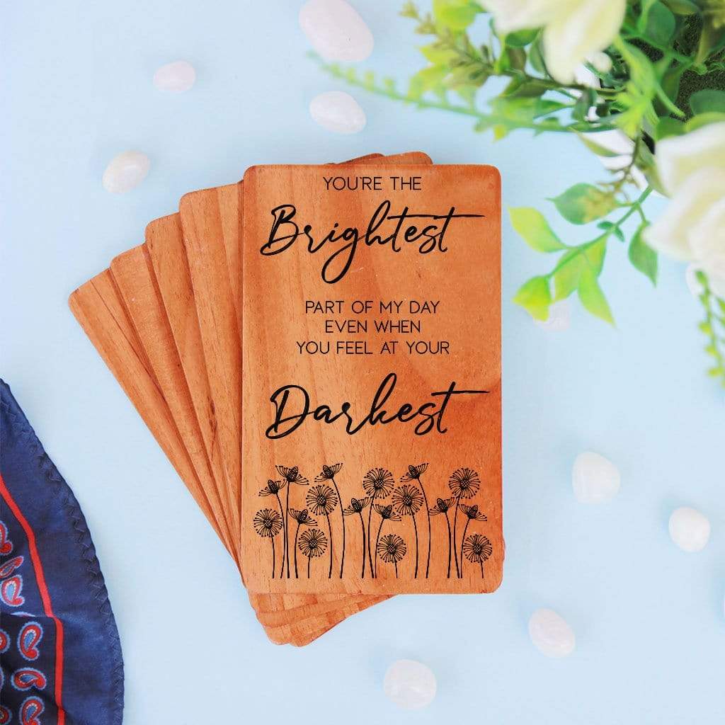 Motivational Cards & Encouragement Cards: Set Of Personalized Wooden Cards