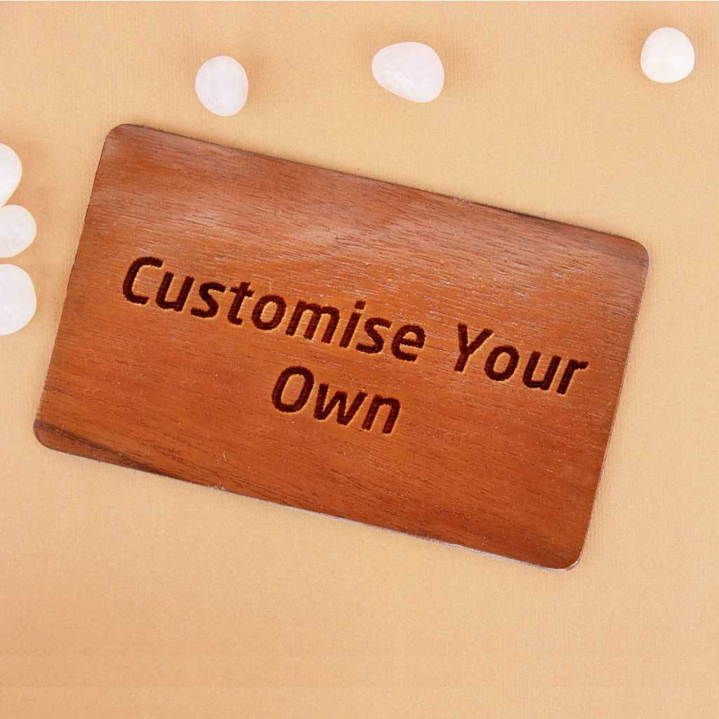 Mr Lazy Personalised Wooden Rakhi & Greeting Card - Image 7