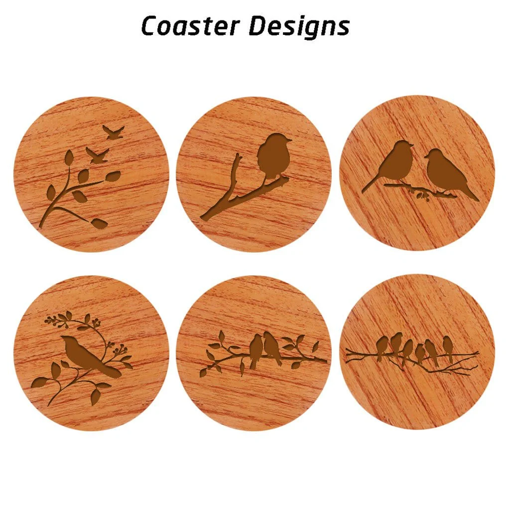 Nature Coasters - Wooden Coaster Set With Holder - Image 4