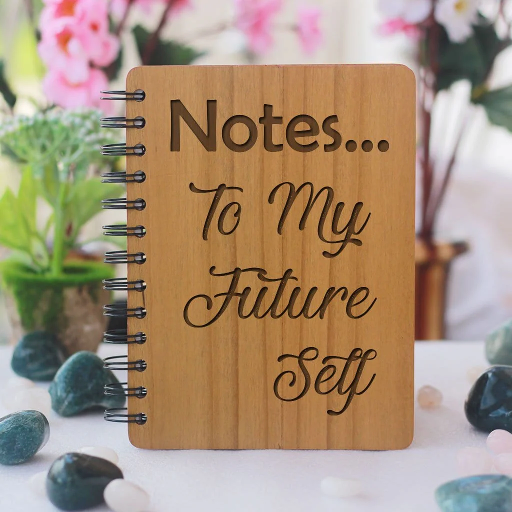 Notes To My Future Self - Personalized Wooden Notebook
