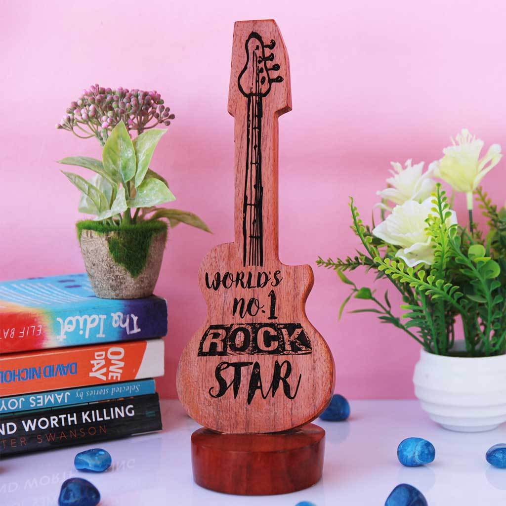 World's No. 1 Rockstar Wooden Guitar Award