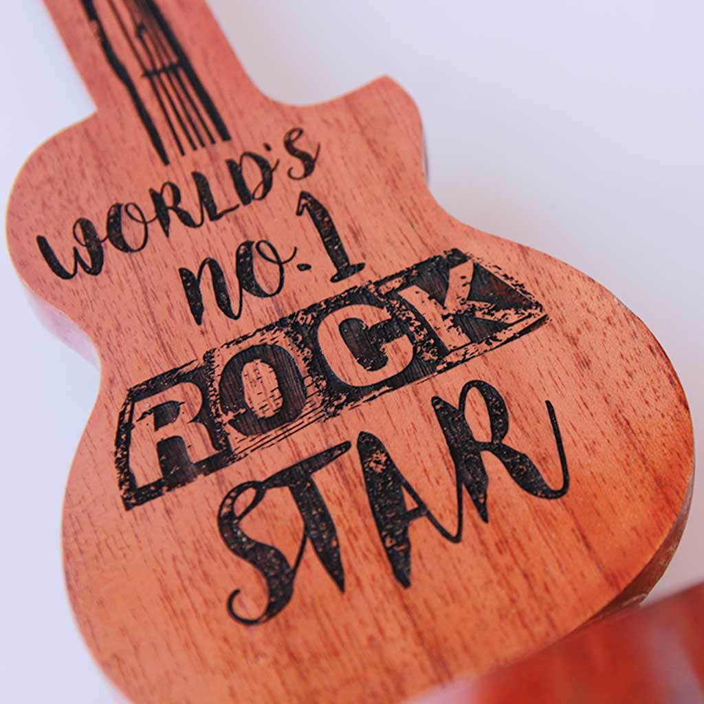 World's No. 1 Rockstar Wooden Guitar Award - Image 2