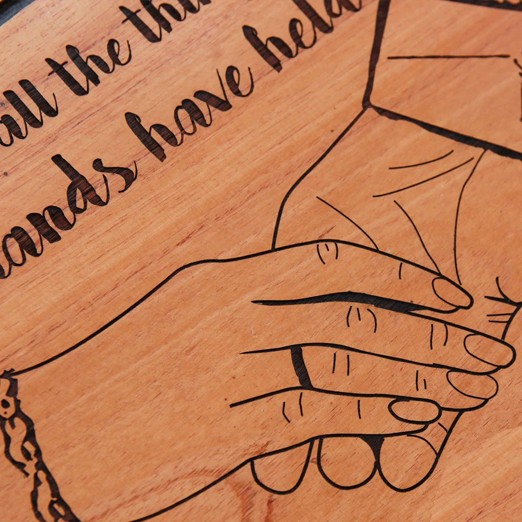 Of All The Things My Hands Have Held - Photo Engraved Hanging Wooden Sign - Image 2