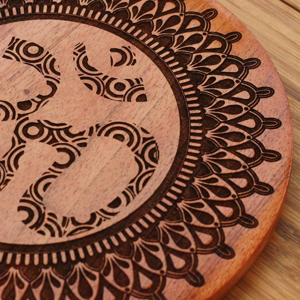 Om Carved Wooden Poster - Image 2