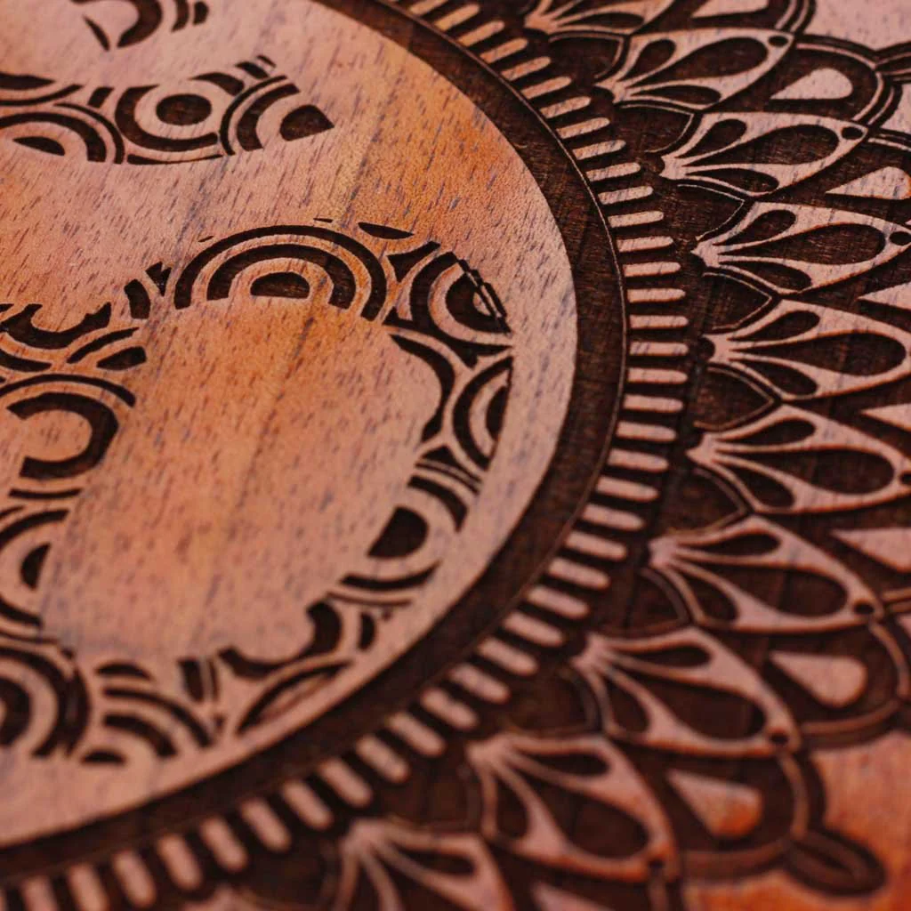 Om Carved Wooden Poster - Image 5