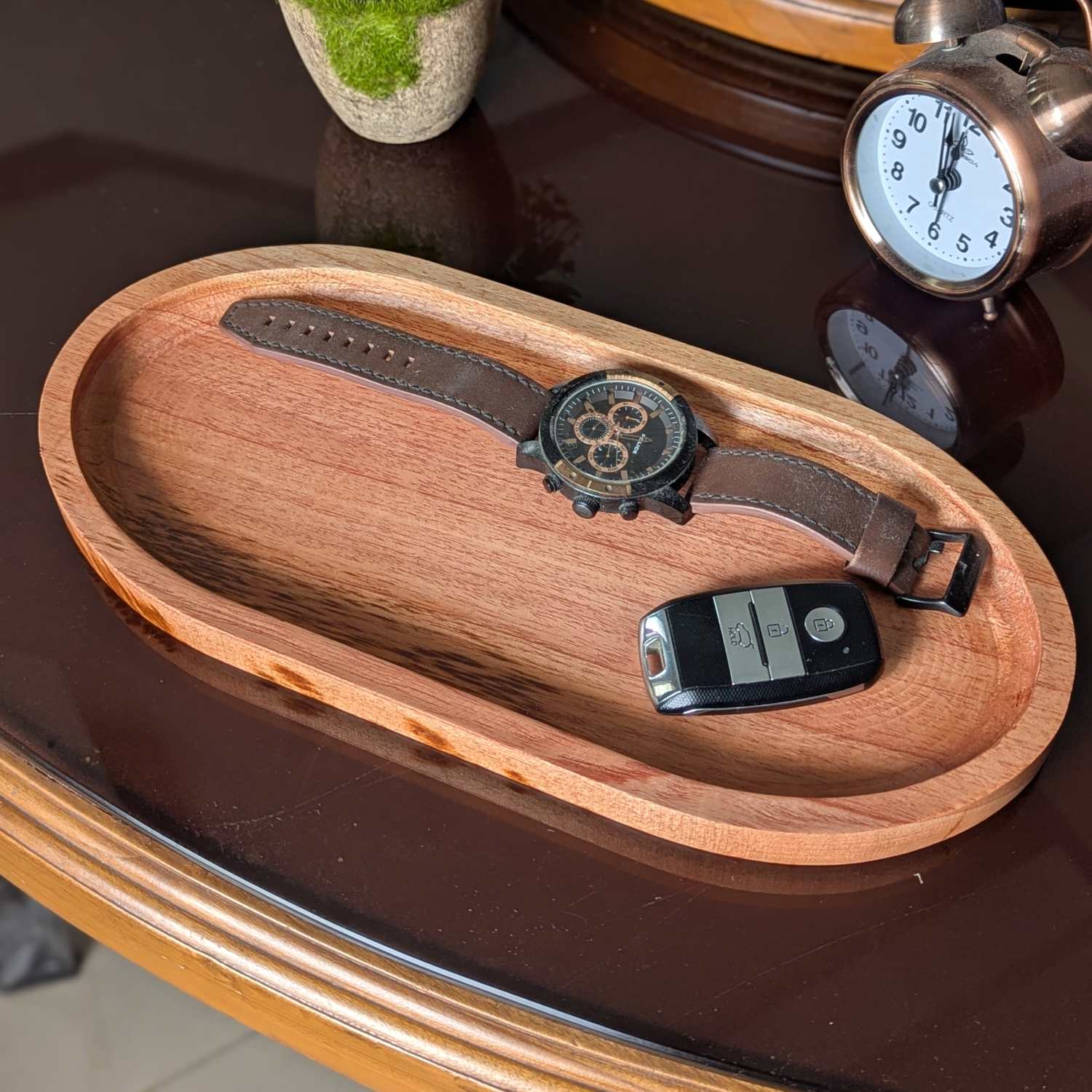 Oval Wooden Tray - Image 3